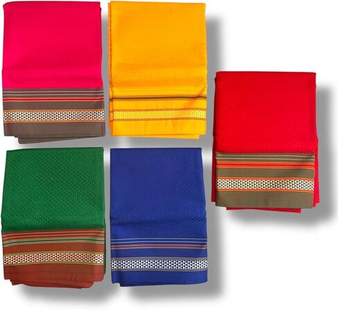 LOVENSPIRE Multi Color 10 PCs Unstitched Saree Blouse Pieces Woven Brocade Fabric for Women Return Gifts for Pooja Housewarming Assorted Colors in Saudi Arabia