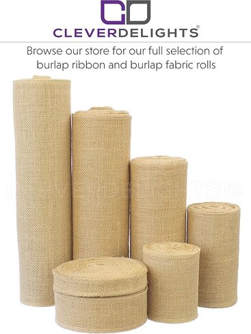 CleverDelights 9" Premium Burlap Roll - 10 Yards - No-Fray Finished Edges - Jute Burlap Fabric - 9 Inch in Saudi Arabia