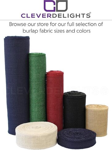 CleverDelights 9" Premium Burlap Roll - 10 Yards - No-Fray Finished Edges - Jute Burlap Fabric - 9 Inch in Saudi Arabia