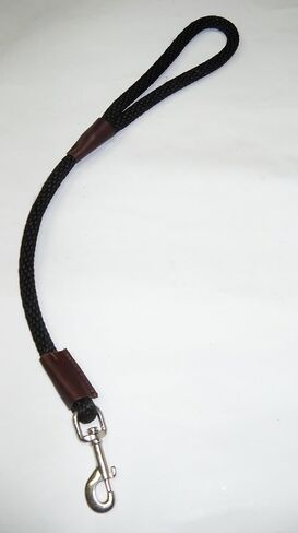 مقود الكلاب المصنوع من النايلون من وارنر برايد ترافيك سناب (أسود) مقاس 1/2 بوصة × 2 قدم. in Kuwait