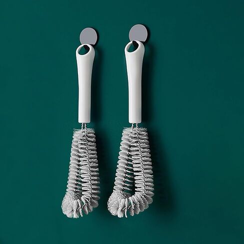 فرشاة تحضير القهوة من كيميكس بمقبض أبيض وشعيرات نايلون رمادية in Kuwait