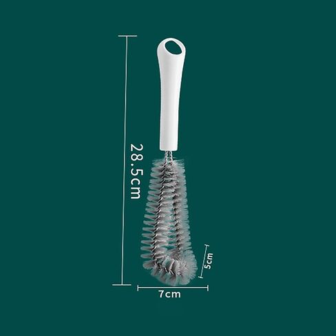 فرشاة تحضير القهوة من كيميكس بمقبض أبيض وشعيرات نايلون رمادية in Kuwait