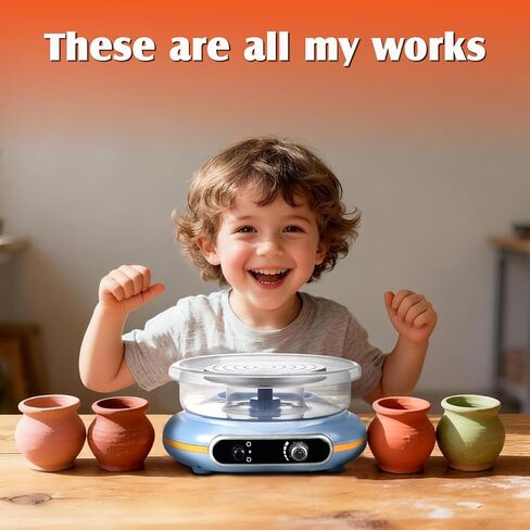 Funspire Pottery Wheel for Kids,mini Pottery Wheel for Children and Beginners - 4.7-inch Electric Pottery Wheel with Adjustable Speed, Low Noise, Precise Control, Includes 16 Pottery Tools in Saudi Arabia