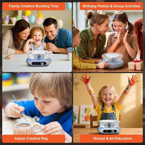 Funspire Pottery Wheel for Kids,mini Pottery Wheel for Children and Beginners - 4.7-inch Electric Pottery Wheel with Adjustable Speed, Low Noise, Precise Control, Includes 16 Pottery Tools in Saudi Arabia