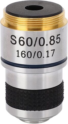 Yunir 60X Optical Glass Achromatic Objective Lens for Professional Biological Microscopes, Ideal for Studying Morphological Changes of Membranes, Durable Construction in Saudi Arabia