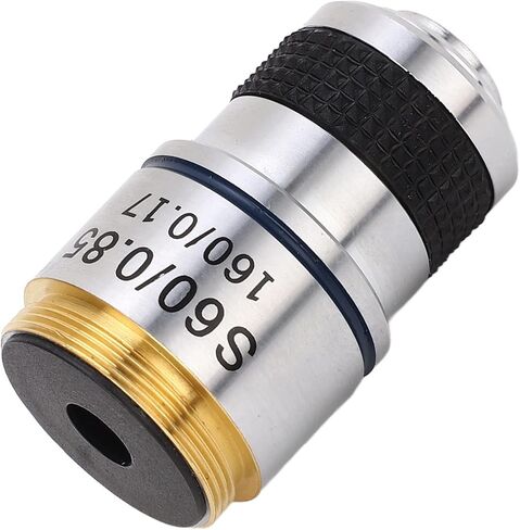 Yunir 60X Optical Glass Achromatic Objective Lens for Professional Biological Microscopes, Ideal for Studying Morphological Changes of Membranes, Durable Construction in Saudi Arabia