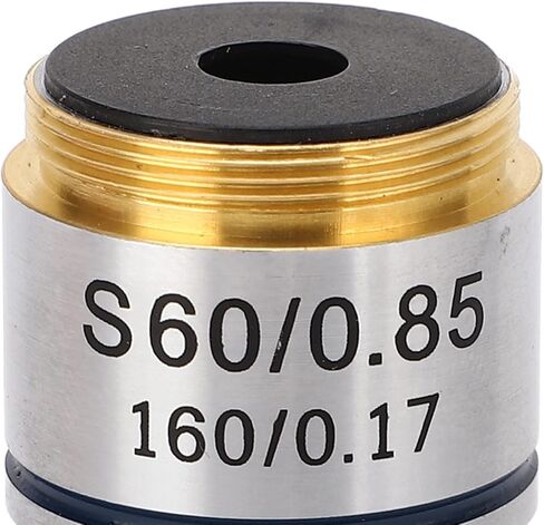 Yunir 60X Optical Glass Achromatic Objective Lens for Professional Biological Microscopes, Ideal for Studying Morphological Changes of Membranes, Durable Construction in Saudi Arabia