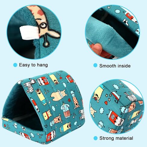 UPINS 4 Pack Guinea Pig Bed, Guinea Pig Hideout Washable Small Animal House Cage Accessories for Dwarf Rabbits Chinchillas Hamsters Hedgehogs Ferrets Bearded Dragons and Rats(20 x 20 cm) in Saudi Arabia