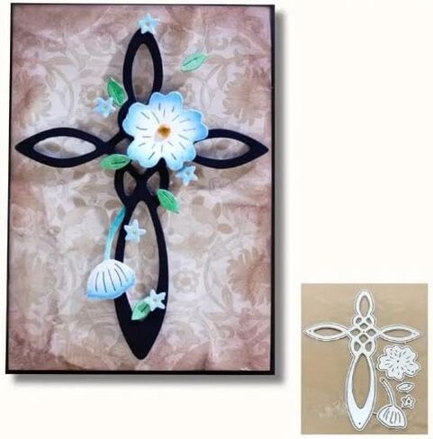 Merry Christmas Cross Flower Metal Die Cuts,Spring Sunflower Frame Leaf Cutting Dies Cut Stencils for DIY Scrapbooking Album Decorative Embossing Paper Dies for Card Making in Saudi Arabia