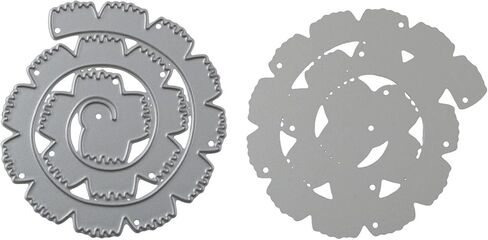 XGNG 8pcs Embossed Carbon Steel Cutting Die 3D Flower Spiral Metal Cutting Die for Paper Handicraft in Saudi Arabia