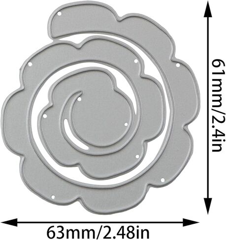 XGNG 8pcs Embossed Carbon Steel Cutting Die 3D Flower Spiral Metal Cutting Die for Paper Handicraft in Saudi Arabia