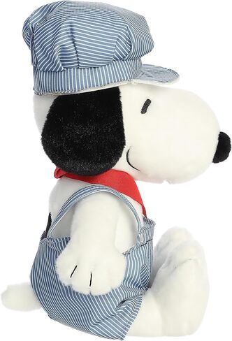 حيوان محشو من Aurora® Adorable Peanuts® Train Engineer Snoopy™ - ألعاب مرخصة رسميًا لجميع محبي Snoopy - هدية حنين للبالغين واحتفالات أعياد الميلاد - 14 بوصة in Kuwait