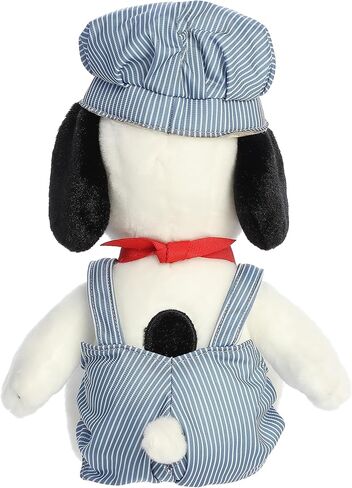 حيوان محشو من Aurora® Adorable Peanuts® Train Engineer Snoopy™ - ألعاب مرخصة رسميًا لجميع محبي Snoopy - هدية حنين للبالغين واحتفالات أعياد الميلاد - 14 بوصة in Kuwait