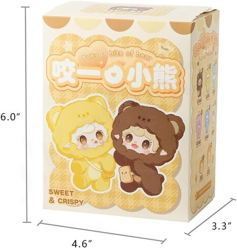 YOOKI V4 Take A Bite of Bear Series صندوق أعمى من القطيفة قطعة واحدة (1 من 8 أنماط محتملة) شخصيات لطيفة ألعاب قابلة للتجميع هدايا عيد الميلاد (صندوق أعمى قطعة واحدة) in Saudi Arabia