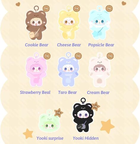 YOOKI V4 Take A Bite of Bear Series صندوق أعمى من القطيفة قطعة واحدة (1 من 8 أنماط محتملة) شخصيات لطيفة ألعاب قابلة للتجميع هدايا عيد الميلاد (صندوق أعمى قطعة واحدة) in Saudi Arabia