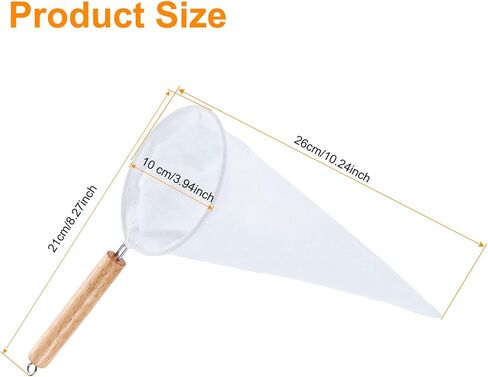 uxcell 2Pcs Coffee Pour Over Filters, Flannel Cloth Filter Bags with Wood Handle, Reusable Handmade Coffee Sock Strainer, White in Saudi Arabia