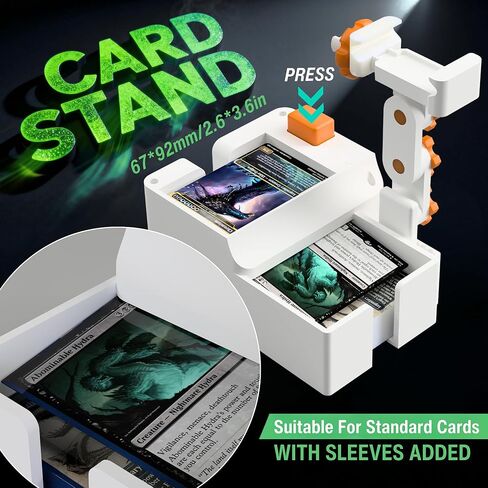 Card Scanner Pro: ماسح ضوئي تلقائي متقدم للبطاقات وقاذفة لبطاقات MTG/TCG والبطاقات الرياضية - حامل قابل لضبط الارتفاع مع مشبك عالمي، ملحق أساسي لبطاقة التداول in Kuwait