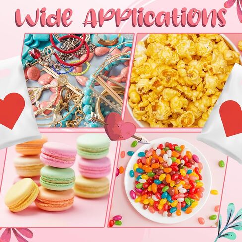Janlaugh 100 Pieces Valentine's Day Plastic Gift Bags with Handles Bulk Small Red Heart Goodie Treat Candy Bags for Valentines Party Favors Celebrations in Saudi Arabia