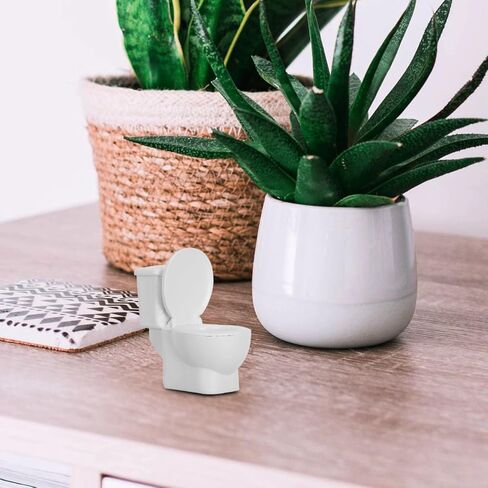 Balacoo Mini Toilet Toy, Miniature Commode Model for Dollhosue Bathroom Decor, 1/12 Scale Dollhosue Toilet Figurine Ornament Decoration in Saudi Arabia