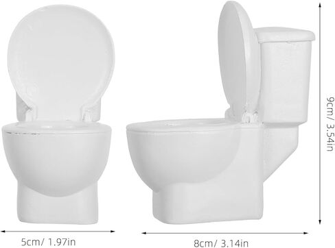 Balacoo Mini Toilet Toy, Miniature Commode Model for Dollhosue Bathroom Decor, 1/12 Scale Dollhosue Toilet Figurine Ornament Decoration in Saudi Arabia