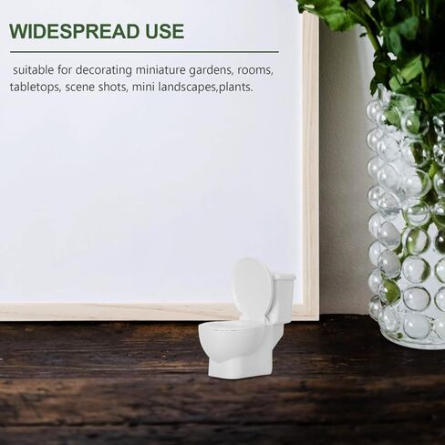 Balacoo Mini Toilet Toy, Miniature Commode Model for Dollhosue Bathroom Decor, 1/12 Scale Dollhosue Toilet Figurine Ornament Decoration in Saudi Arabia