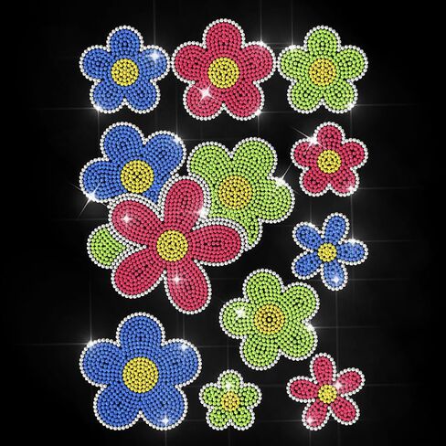 MAYJOYDIY Princess Crown Rhinestone Iron on Decal Fairytale Princess Hotfix Transfer Sticker Love Hearts Heat Transfer Patch Bling Clothing Repair Applique for T-Shirt Hat Jacket Garment Bag DIY Decor in Saudi Arabia