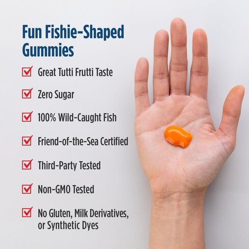 Nordic Naturals Nordic Omega-3 Fishies، Tutti Frutti - 36 Fishies - 300 مجم إجمالي أوميغا 3 مع EPA وDHA - دماغ صحي، مزاج، رؤية وجهاز مناعي - غير معدل وراثيًا - 36 حصة in Saudi Arabia