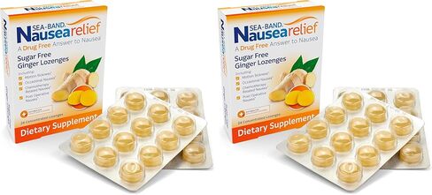 Sea-Band Ginger Lozenges, Drug and Sugar Free, for Motion Sickness and Nausea Relief in Kuwait