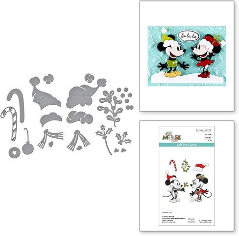 Spellbinders Classic Mouse Christmas Embellishments Etched Dies, Metal in Saudi Arabia