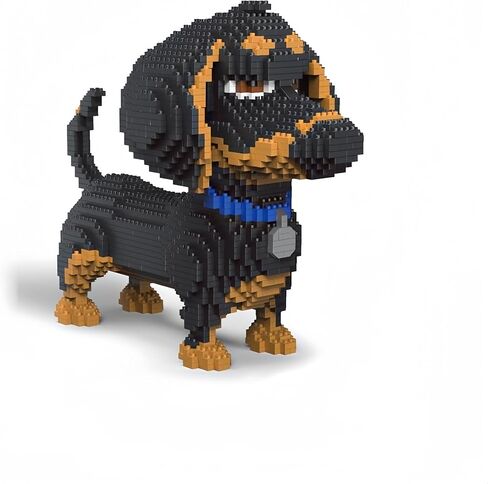احتفل بحبك للكلاب مع مجموعة مكعبات بناء صغيرة الحجم بطول 9 بوصة من طراز Dachshund - ألعاب تعليمية وترفيهية in Kuwait