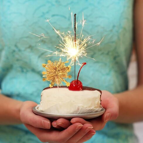 Foil Firework Cupcake Toppers, 50 Pcs Happy Birthday Cake Toppers Tinsel Drink Stirrers Cocktail Food Fruit Toothpick for Cake Decoration Valentine's Day Party Birthday Supplies, Gold in Kuwait