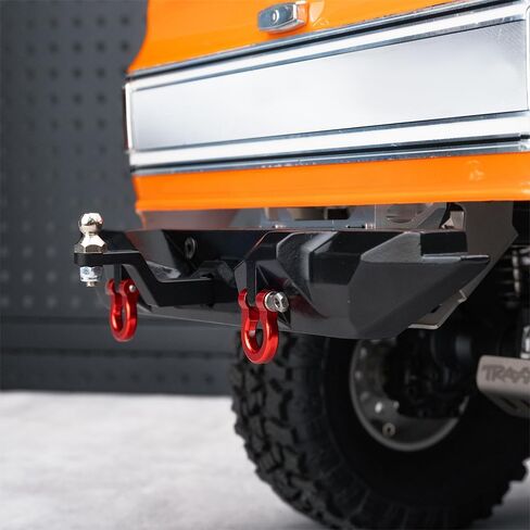 MOHERO CNC Aluminum Rear Bumper with Trailer Hitch and 2Pcs Shackles for TRX4 1/10 RC Crawler Car Upgrades Parts in Saudi Arabia