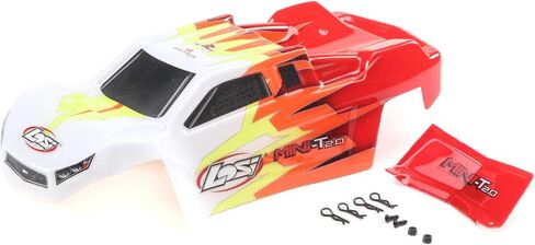 Losi Body أحمر/أبيض Mini-T 2.0 LOS210013 أجسام السيارة/الشاحنة أجنحة وشارات in Saudi Arabia