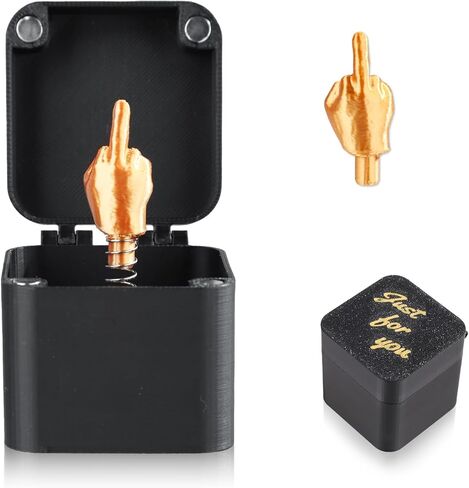Middle Finger Prank Box - Pop Up Box Spoof Gift with 1 Replacement for Office & Home Decor in Saudi Arabia