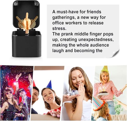 Middle Finger Prank Box - Pop Up Box Spoof Gift with 1 Replacement for Office & Home Decor in Saudi Arabia