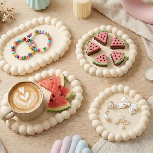 2PCS Cloud Shape Silicone Tray Mold, Resin Tray Mold for Resin Coaster Molds Epoxy Casting Mould Concrete Jewelry Trinket Vanity Candle Holder Molds for DIY Handmade Decoration Art Craft Home Decor in Saudi Arabia