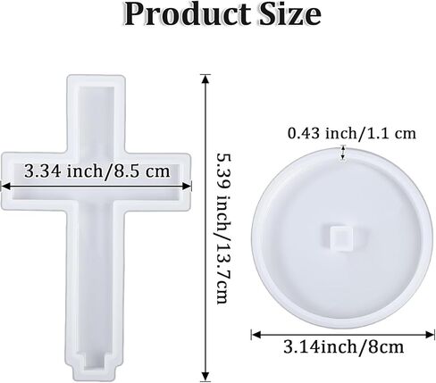 5'' Standing Cross Silicone Mold with Base, Crucifix Mold for Epoxy Resin Ideal for DIY Concrete Casting Clay Craft Wall Hanging Making Blessed Gifts in Saudi Arabia