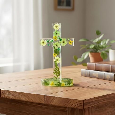 5'' Standing Cross Silicone Mold with Base, Crucifix Mold for Epoxy Resin Ideal for DIY Concrete Casting Clay Craft Wall Hanging Making Blessed Gifts in Saudi Arabia
