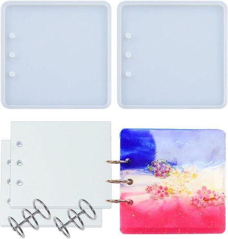 BIGEBO Resin Notebook Mold Kit with Paper, 4 Inch Notebook Resin Mold Kit for Epoxy Resin Handmade Art Craft in Saudi Arabia
