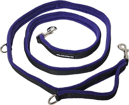 مقود الكلاب الفاخر من الصوف من ActiveDogs بطول 6.5 قدم - مقود مريح للكلاب بدون استخدام اليدين مع طول قابل للتعديل، نايلون أسود متين ومقبض مدمج - مقود للكلاب يمكن ارتداؤه بدون استخدام اليدين، ليموني in Kuwait