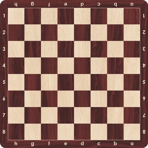 Premium Roll-Up Chess Board 20″ Tournament Size – Soft Rubber Mousepad Material with Realistic Wood Grain Print, Washable & Non-Slip – Alphanumeric Notation, Outdoor/Travel Friendly (Black) in Saudi Arabia