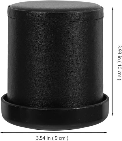HEMOTON 1Set Leather Dice Shaking Cup with Lid for Parties Portable and Easy to Clean for Game Night and Entertainment with Felt Interior in Saudi Arabia