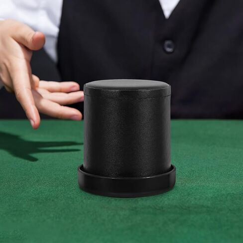 HEMOTON 1Set Leather Dice Shaking Cup with Lid for Parties Portable and Easy to Clean for Game Night and Entertainment with Felt Interior in Saudi Arabia