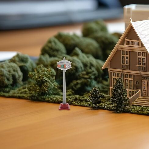 HOODANCOS 8pcs Traffic Signal Model for Train Set Miniature Railway Accessories for Micro Landscape Diorama Dollhouse Decor and Station Scene Elements in Saudi Arabia