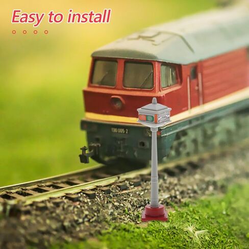 HOODANCOS 8pcs Traffic Signal Model for Train Set Miniature Railway Accessories for Micro Landscape Diorama Dollhouse Decor and Station Scene Elements in Saudi Arabia