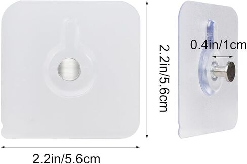 10Pcs Self-Adhesive Picture Hangers Without Nails, Transparent Picture Hanging Hooks Waterproof Frame Hangers for Living Room Kitchen Bathroom(Transparent) in Saudi Arabia
