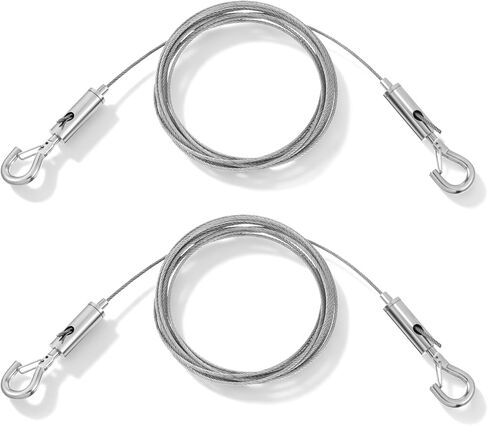 2 Pack Picture Wire Heavy Duty, Wire for Hanging Pictures, Adjustable Picture HangingWire for Mirrors, Frames, Lamps, Billboards, Flowerpot, 3.1m X 1.5mm, Holds up to 66lbs in Saudi Arabia