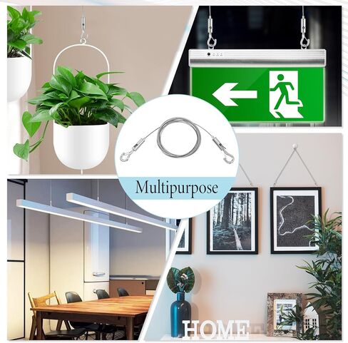 2 Pack Picture Wire Heavy Duty, Wire for Hanging Pictures, Adjustable Picture HangingWire for Mirrors, Frames, Lamps, Billboards, Flowerpot, 3.1m X 1.5mm, Holds up to 66lbs in Saudi Arabia