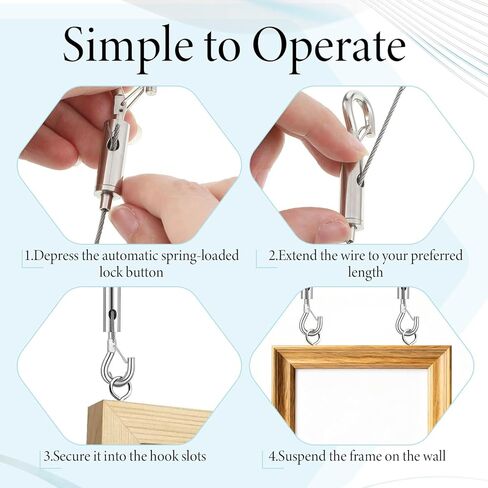 2 Pack Picture Wire Heavy Duty, Wire for Hanging Pictures, Adjustable Picture HangingWire for Mirrors, Frames, Lamps, Billboards, Flowerpot, 3.1m X 1.5mm, Holds up to 66lbs in Saudi Arabia