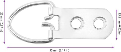 250 PCS Heavy Duty D Ring Picture Hangers, Double Hole D Hooks, D Ring Frame Hangers with 500 Screws for Hanging Frames Picture in Saudi Arabia
